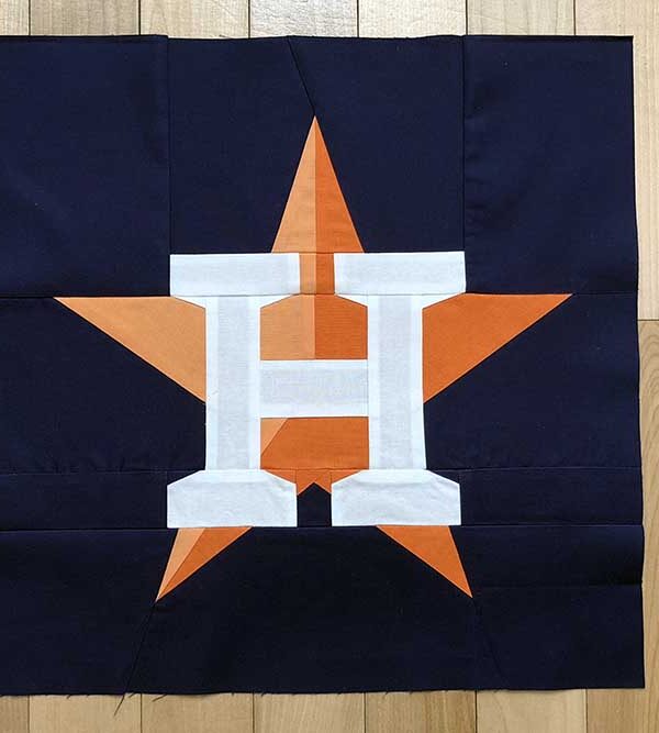 Free Pattern: Houston Astros Quilt Block