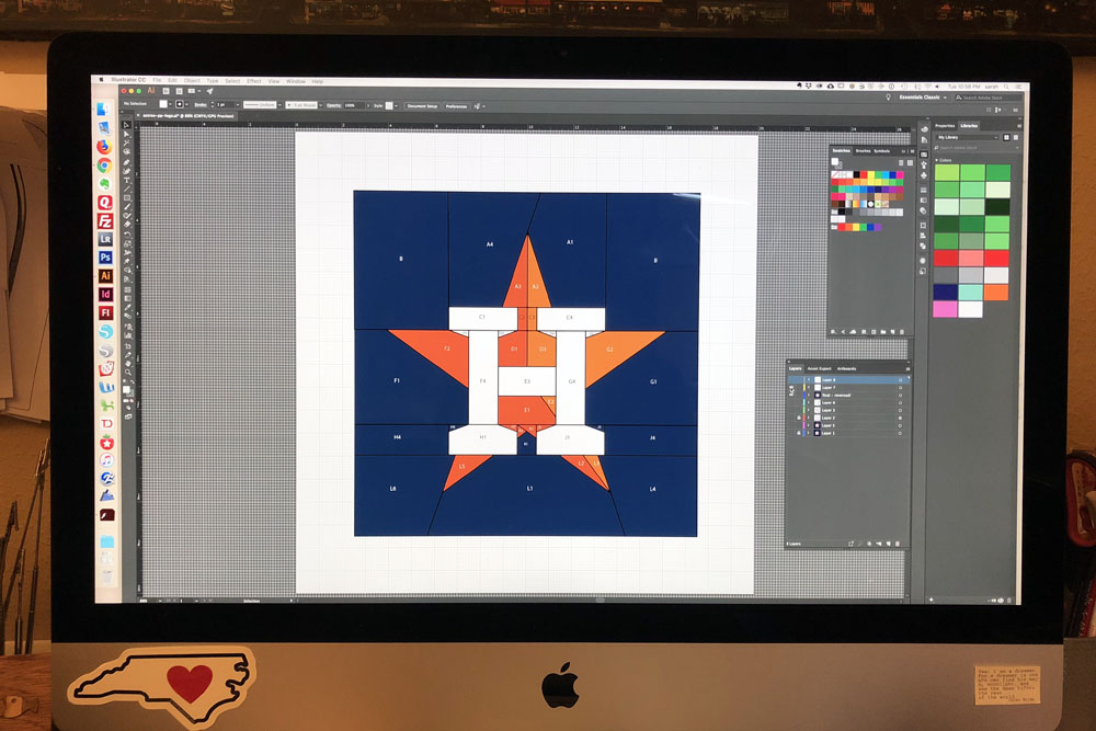 H – Houston Astros Christmas Quilt Blanket – DovePrints