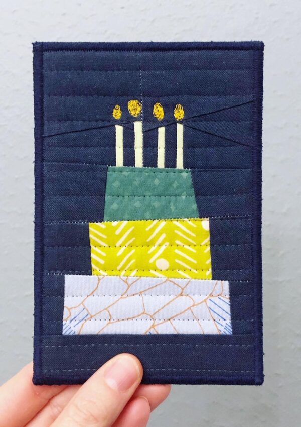 Free Pattern: Birthday Cake Postcard