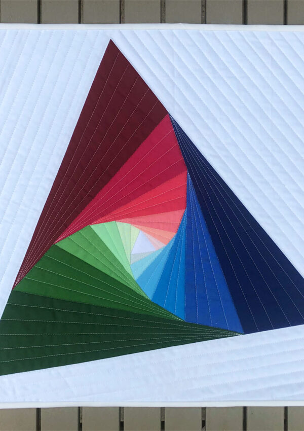 Spiraling Triangle Mini Quilt (MQG Mini Quilt Swap)