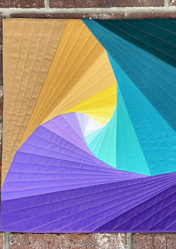 Spiraling Triangles Mini Quilt Pattern