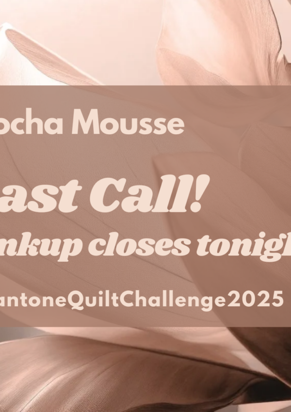 Pantone Quilt Challenge – Last Call!